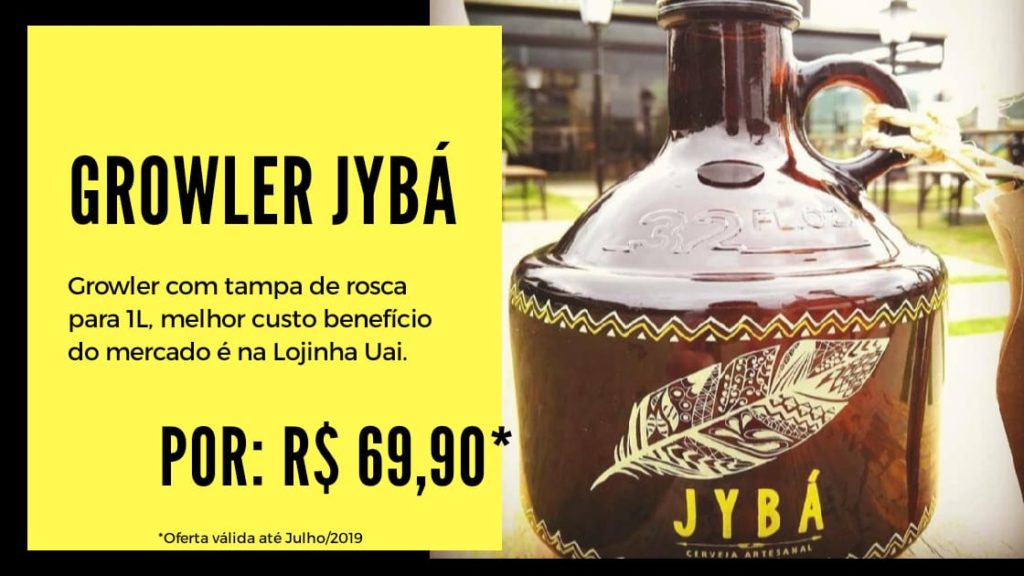 Banner promocional com growler cerveja Jybá por apenas 69,90