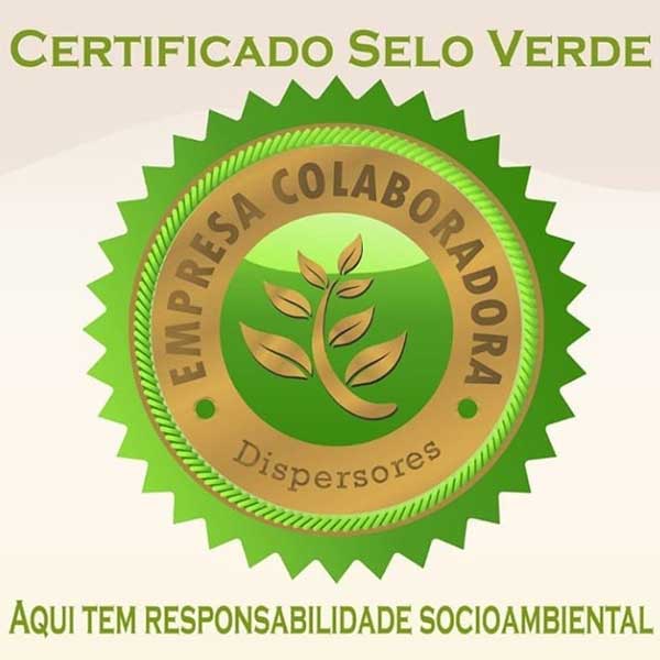 Certificado Selo Verde emitido pela ONG Dispersores