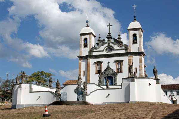 Fachada do Santuário Bom Jesus de Matosinhos em Congonhas 