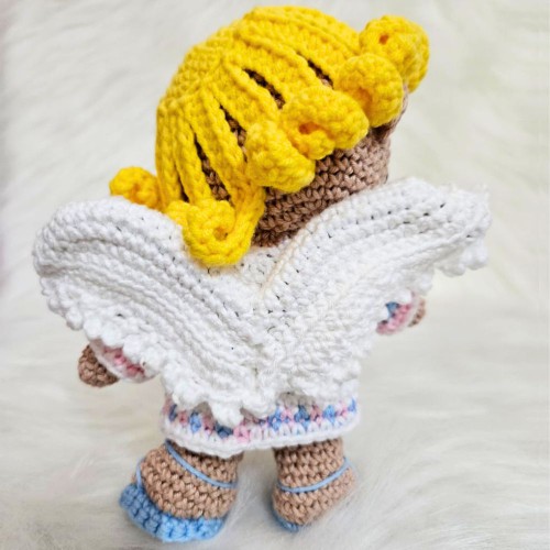 Amigurumi Articulado Anjo da Guarda de Crochê - 17 cm