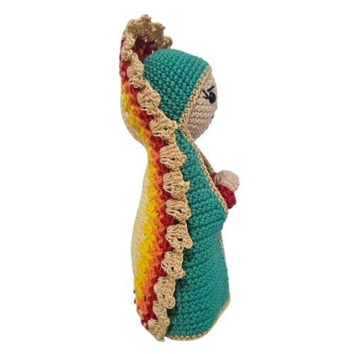 Amigurumi Nossa Senhora de Guadalupe de Crochê - 22 cm