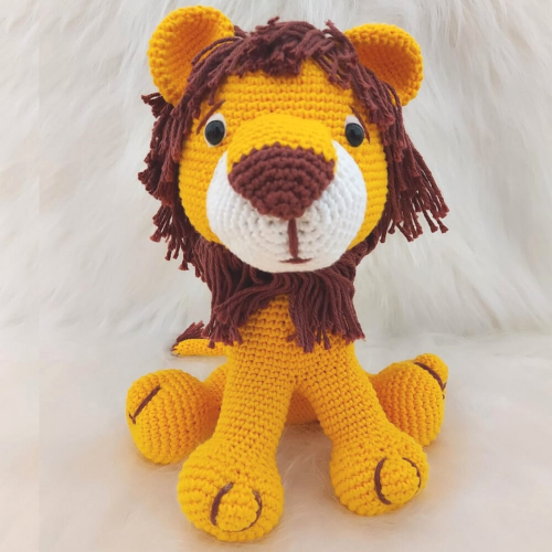 Amigurumi Leão de Crochê - 30 Cm