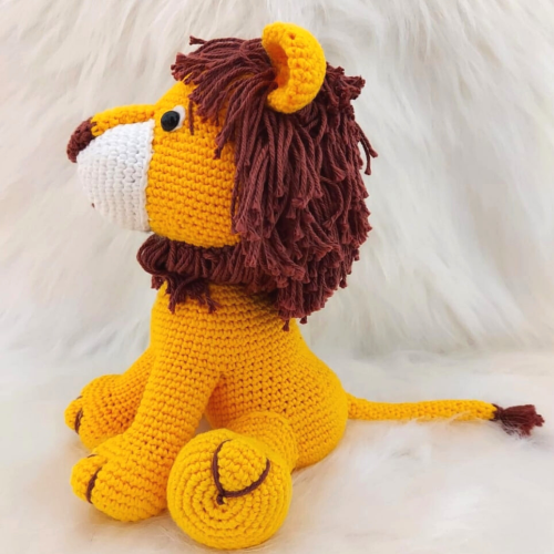 Amigurumi Leão de Crochê - 30 Cm