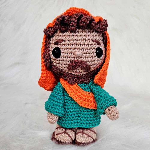 Amigurumi Articulado José de Crochê - 17 cm