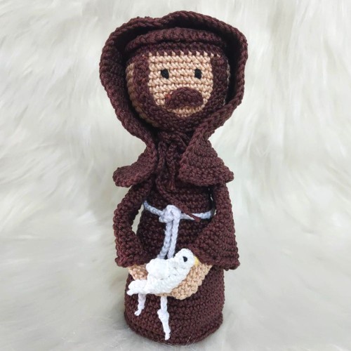 Amigurumi São Francisco de Crochê - 22 cm