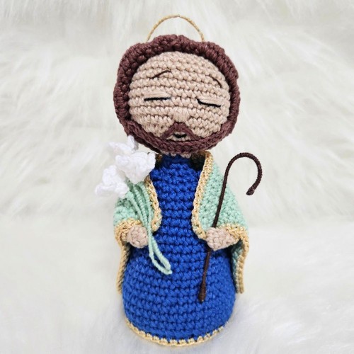 Amigurumi São José de Crochê - 18,5 cm