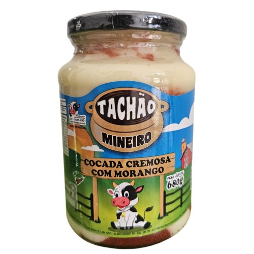 Cocada Cremosa com Morango 680g - Tachão Mineiro