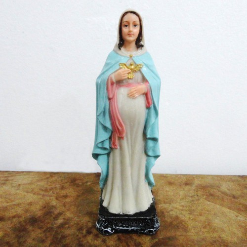 Imagem de Nossa Senhora do Ó em Resina - Nossa Senhora Grávida - 15 cm