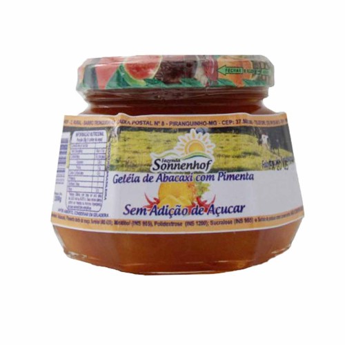 Geleia Diet de Abacaxi com Pimenta - 200g - Fazenda Sonnenhof
