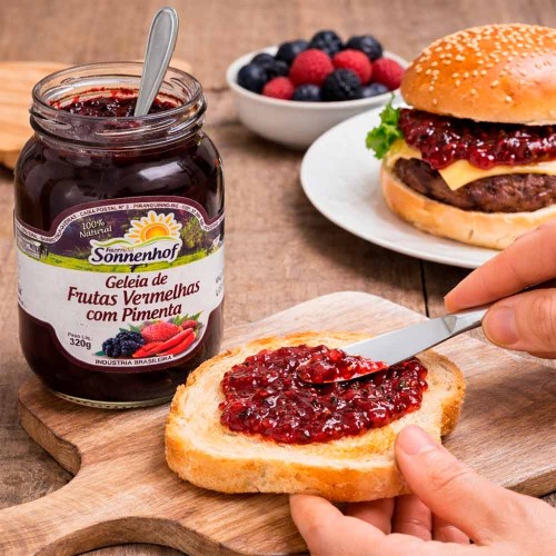 Geleia Extra de Frutas Vermelhas com Pimenta - 320g - Fazenda Sonnenhof