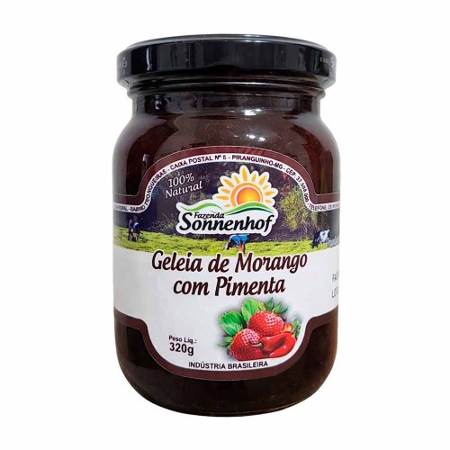 Geleia Extra de Morango com Pimenta - 320g - Fazenda Sonnenhof