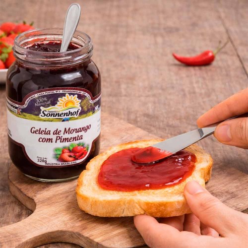 Geleia Extra de Morango com Pimenta - 320g - Fazenda Sonnenhof