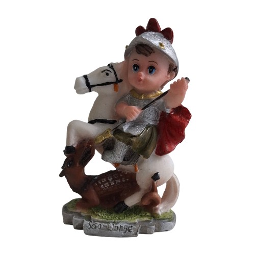 Imagem Infantil de São Jorge em Resina - 8 cm