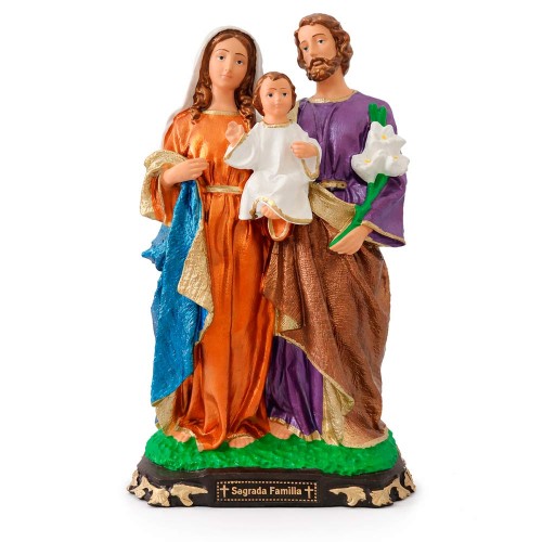 Imagem da Sagrada Família em Borracha Inquebrável - 30 cm