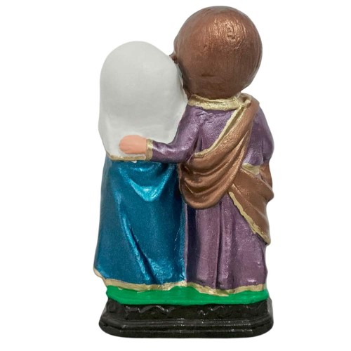 Imagem Infantil da Sagrada Família em Borracha Inquebrável - 15 cm