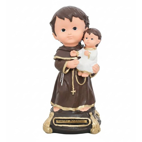 Imagem Infantil de Santo Antônio em Borracha Inquebrável - 15 cm