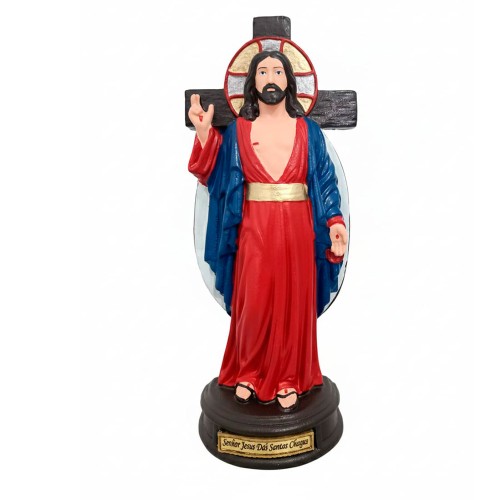 Imagem do Senhor Jesus das Santas Chagas em Borracha Inquebrável - 25 cm