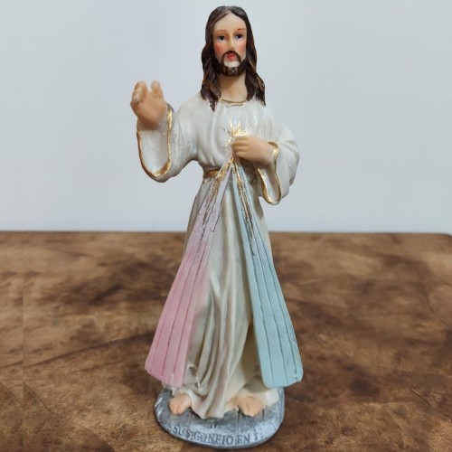 Imagem de Jesus Misericordioso em Resina - 15 cm