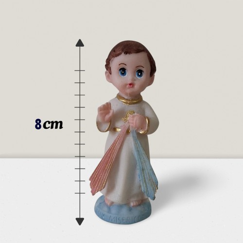Imagem Infantil de Jesus Misericordioso em Resina - 8 cm