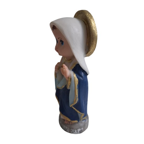 Imagem Infantil do Sagrado Coração de Maria em Resina - 8 cm
