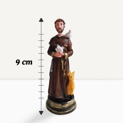 Imagem de São Francisco de Assis em Resina - 9 cm