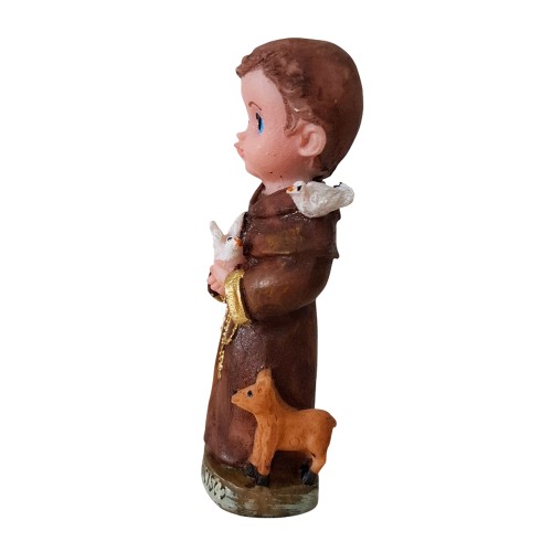 Imagem Infantil de São Francisco de Assis em Resina - 8 cm