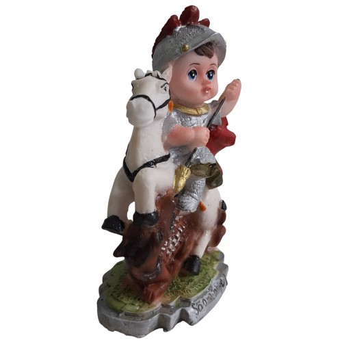 Imagem Infantil de São Jorge em Resina - 8 cm