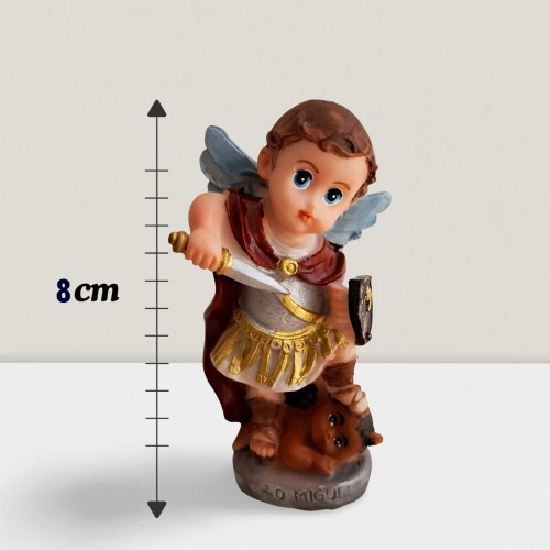 Imagem Infantil de São Miguel Arcanjo em Resina - 7 cm