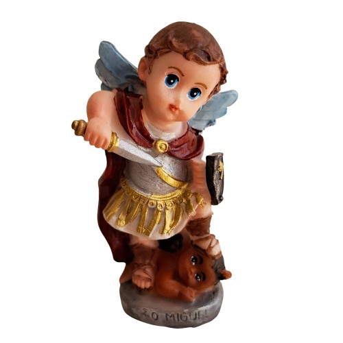 Imagem Infantil de São Miguel Arcanjo em Resina - 7 cm