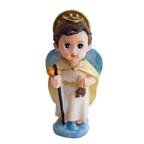 Imagem Infantil de São Rafael Arcanjo em Resina - 7 cm