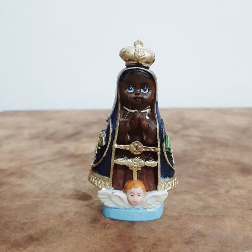 Imagem Infantil de Nossa Senhora Aparecida em Resina - 8 cm