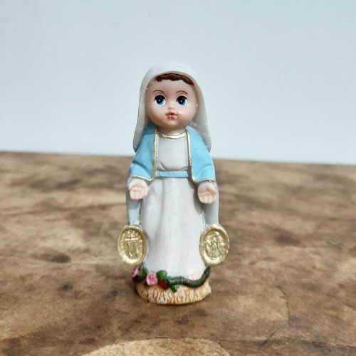 Imagem Infantil de Nossa Senhora das Graças em Resina - 8 cm