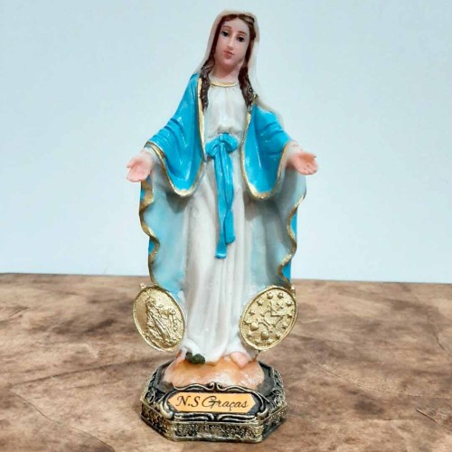 Imagem de Nossa Senhora das Graças em Resina - 14 cm - Modelo D