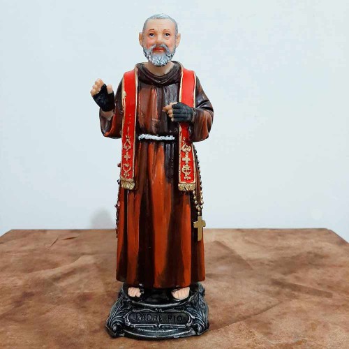 Imagem de São Padre Pio em Resina - 20 cm