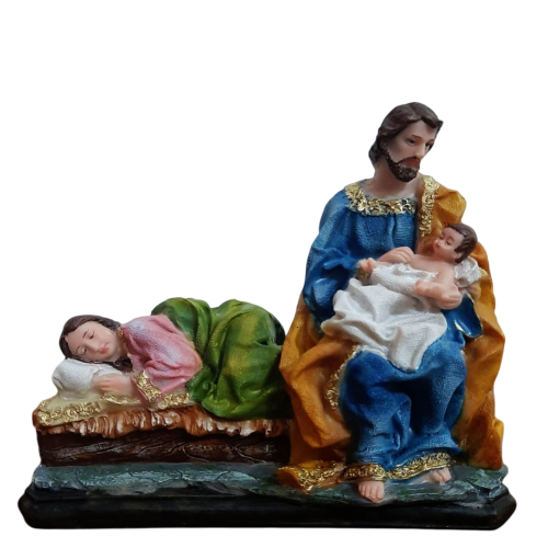 Imagem Deixa a Mãe Descansar Nossa Senhora Maria Descansando em Resina - 18 cm
