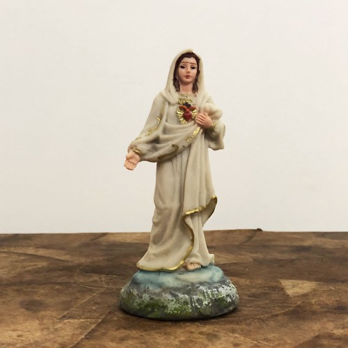 Imagem do Sagrado Coração de Maria em Resina - 15 cm