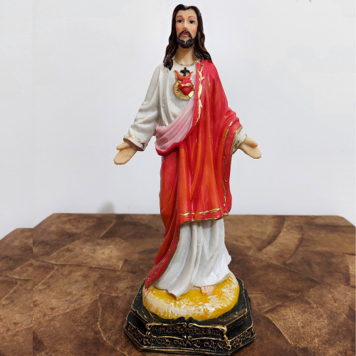 Imagem do Sagrado Coração de Jesus em Resina - 20 cm