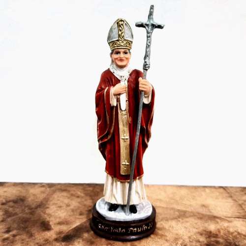 Imagem de São João Paulo II em Resina - 15 cm