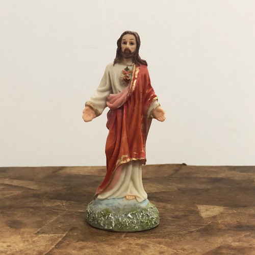 Imagem do Sagrado Coração de Jesus em Resina - 15 cm