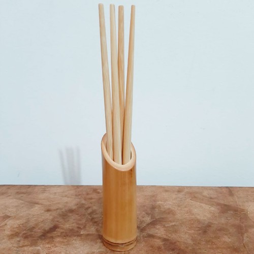Jogo com 2 Pares de Hashi de Bambu para Sushi e Culinária Oriental 