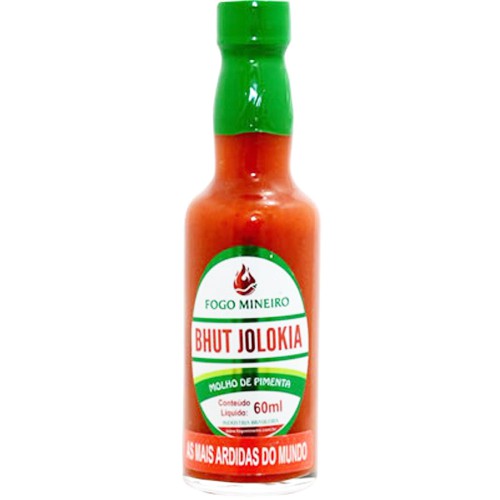 Molho de Pimenta Bhut Jolokia 60ml - Fogo Mineiro