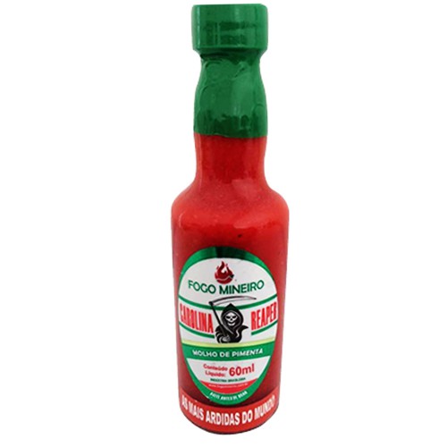 Molho de Pimenta Carolina Reaper 60ml - Fogo Mineiro