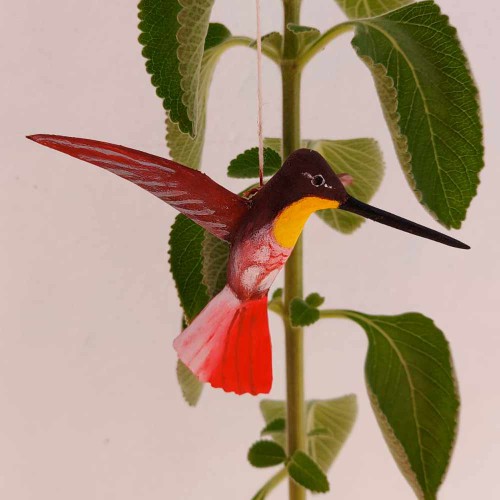 Pássaro de Madeira Beija Flor Violeta