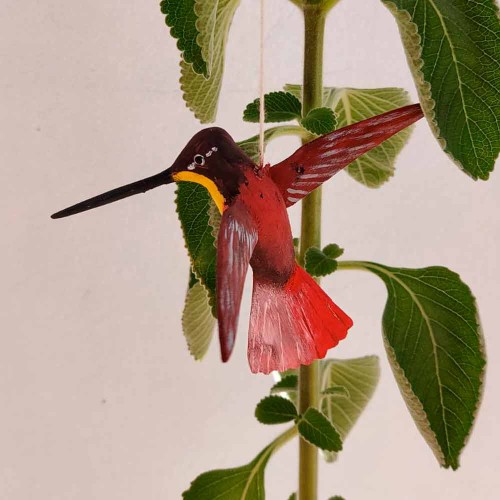 Pássaro de Madeira Beija Flor Violeta