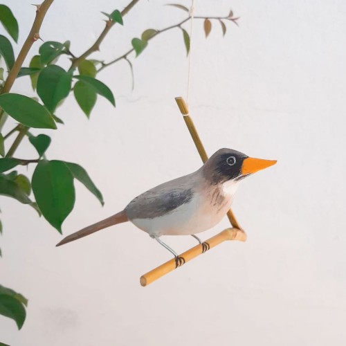 Pássaro de Madeira Sabiá Poca