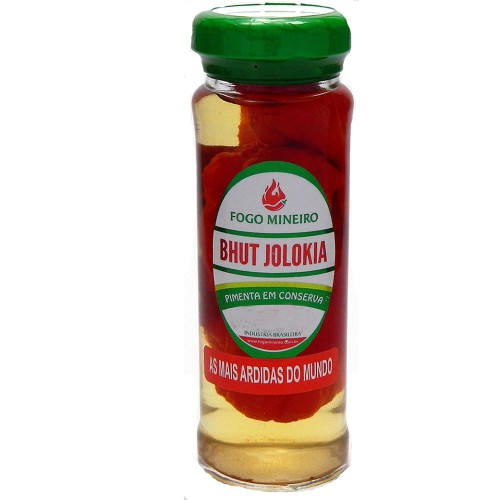 Conserva de Pimenta Bhut Jolokia 25g - Fogo Mineiro