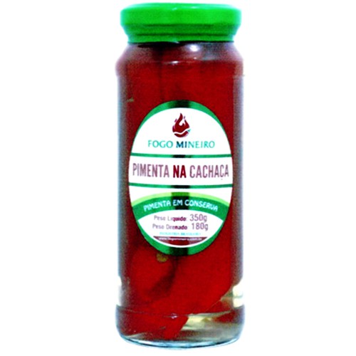 Conserva de Pimenta na Cachaça 180g - Fogo Mineiro