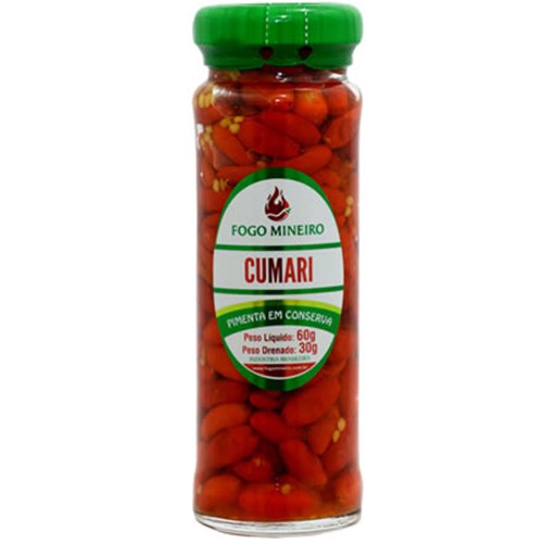 Conserva de Pimenta Cumari Vermelha 60g - Fogo Mineiro