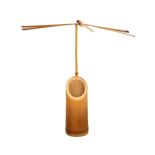 Porta Canetas com Libélula do Equilíbrio de Bambu