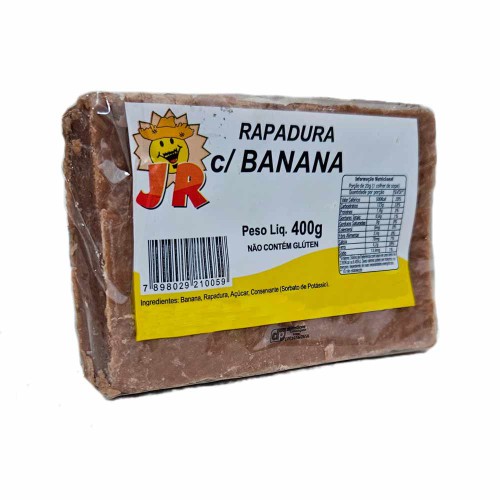 Rapadura com Banana 400g - Doces JR